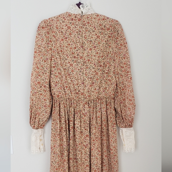 Prairie Dress Vintage 1970s 1980s hand crafted medium - Picture 6 of 8